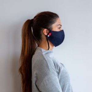 Woman with Colan PAM face mask looking right
